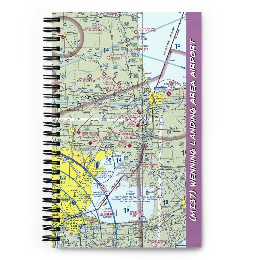 Wenning Landing Area Airport (MI37) VFR Sectional Notebook 