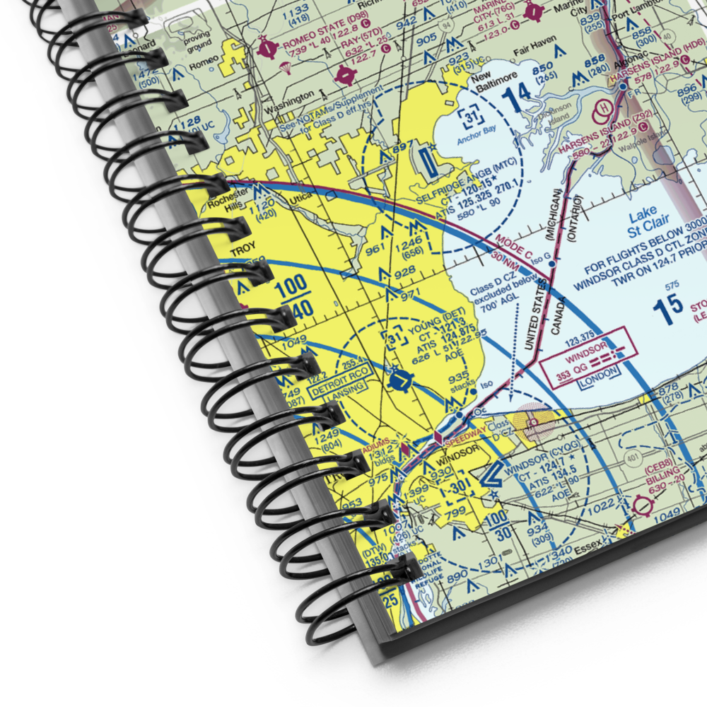 Wenning Landing Area Airport (MI37) VFR Sectional Notebook 
