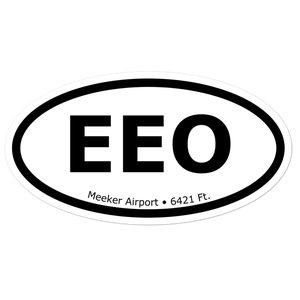 Meeker Airport (KEEO) Oval Sticker