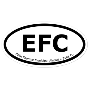 Belle Fourche Municipal Airport (KEFC) Oval Sticker