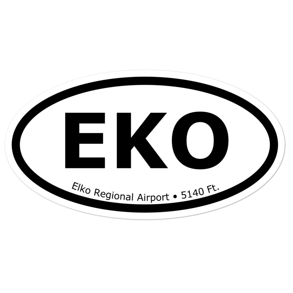 Elko Regional Airport (KEKO) Oval Sticker 