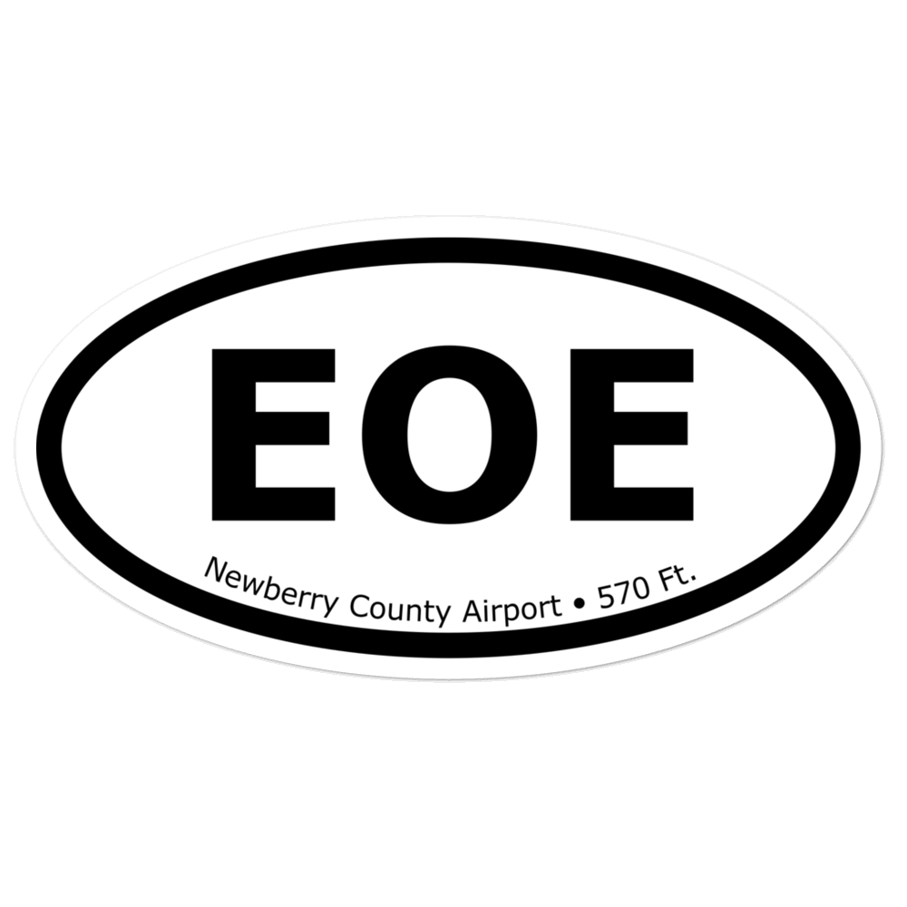 Newberry County Airport (KEOE) Oval Sticker 