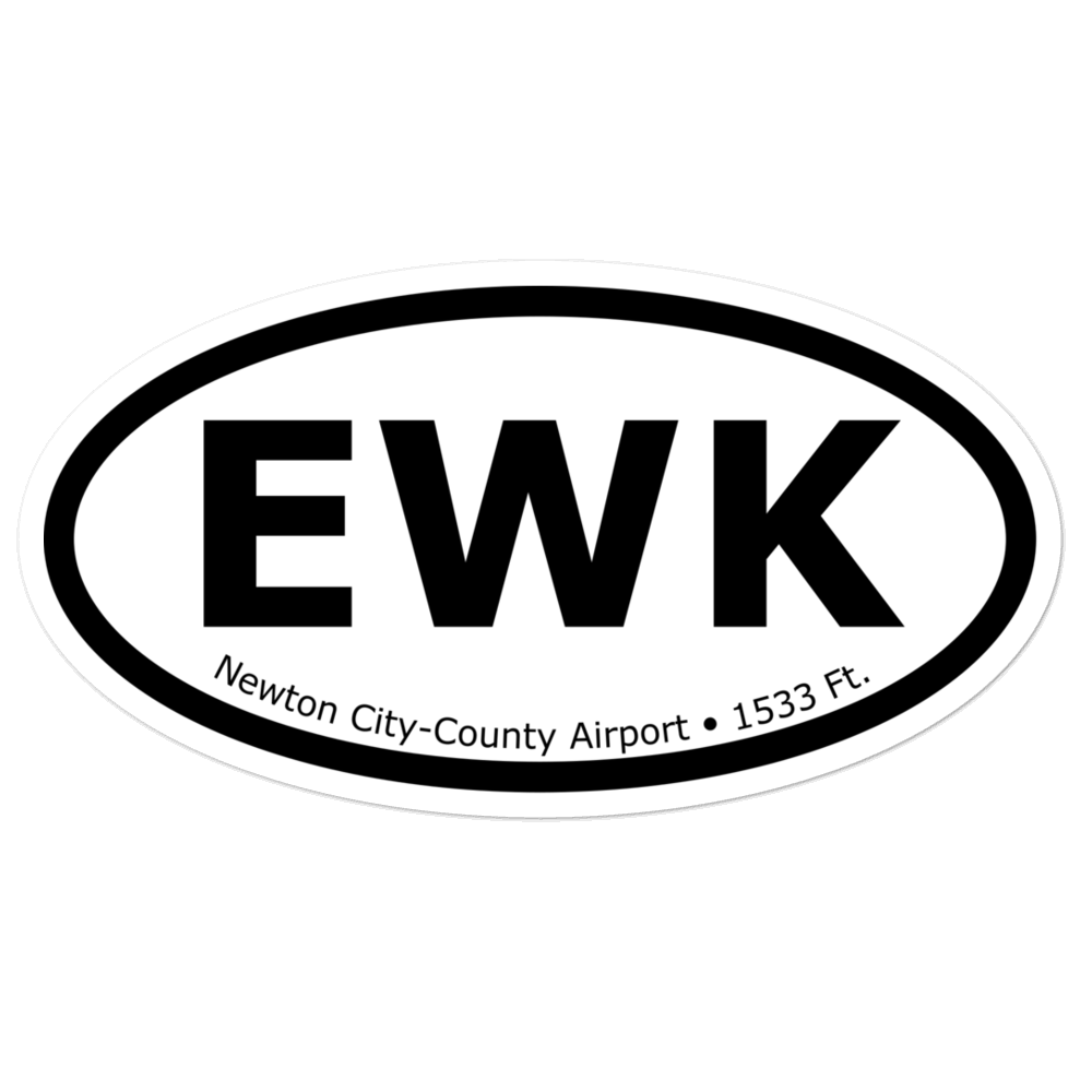 Newton City-County Airport (KEWK) Oval Sticker 