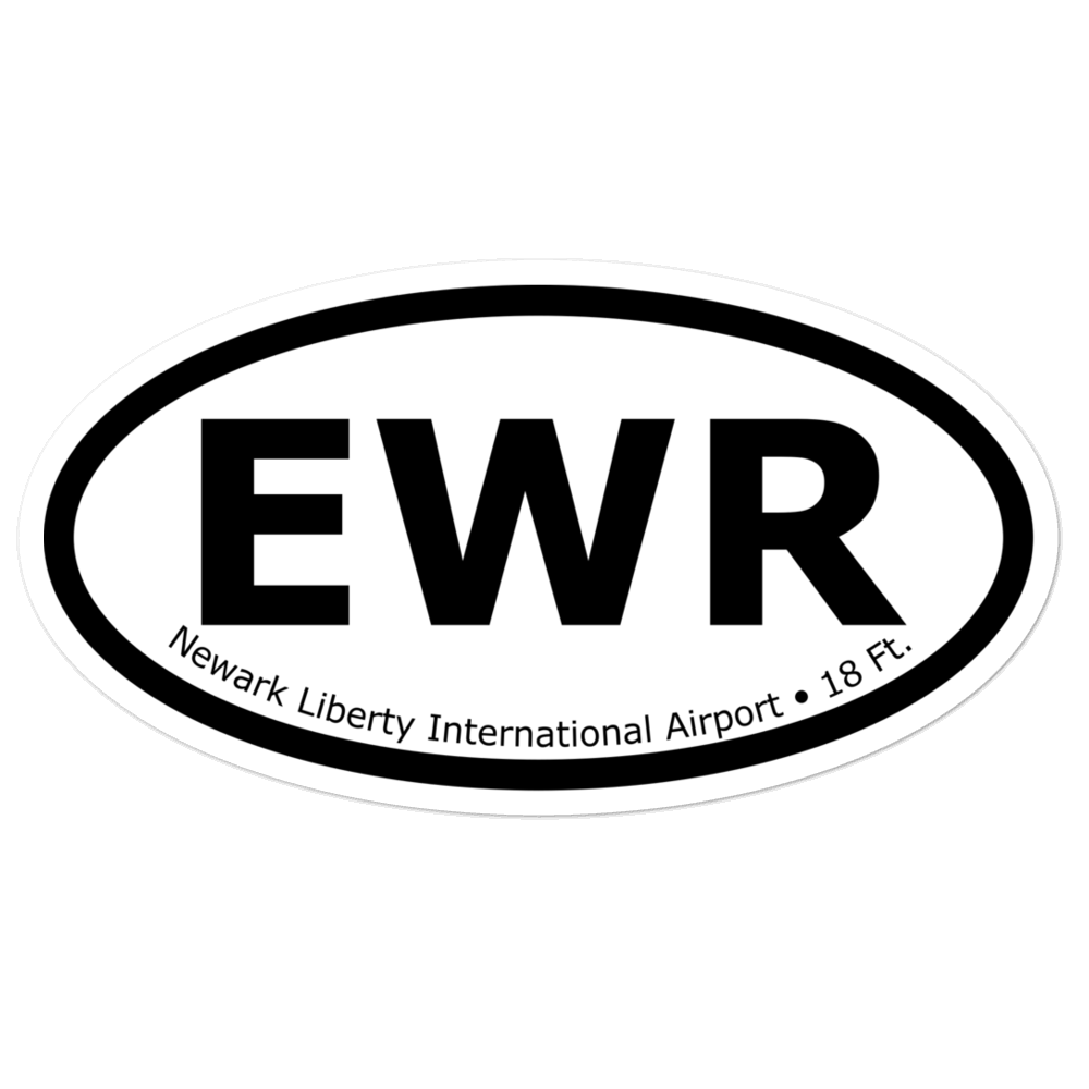 Newark Liberty International Airport (KEWR) Oval Sticker 