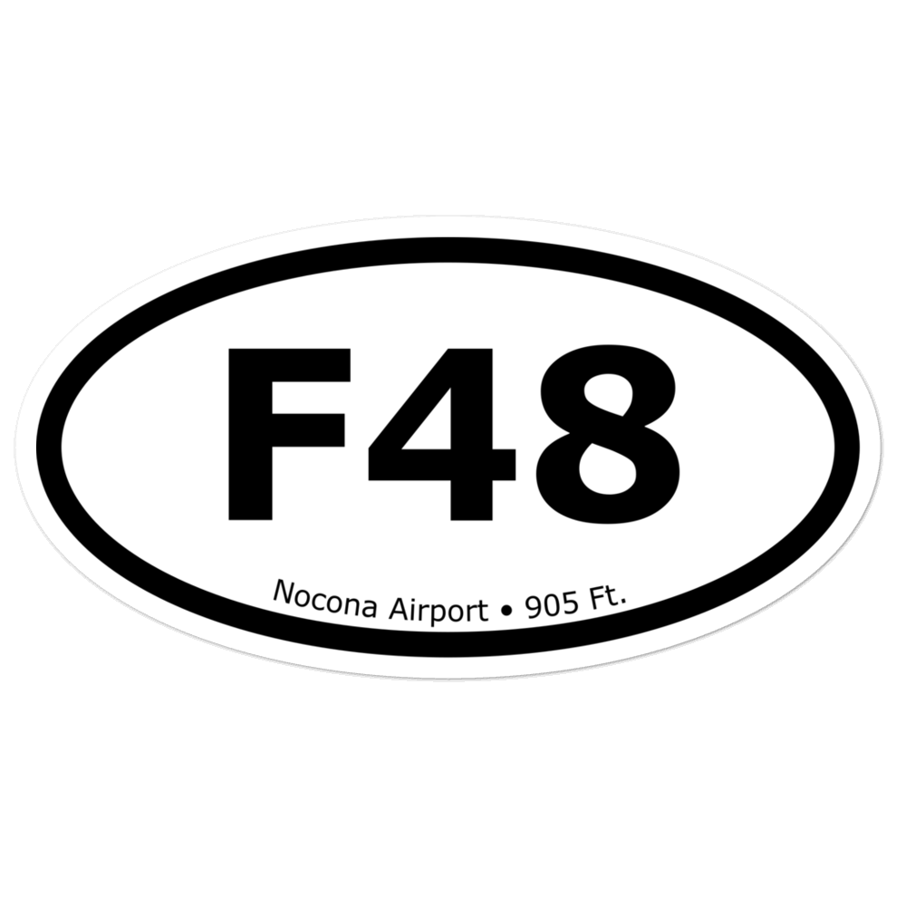 Nocona Airport (KF48) Oval Sticker 