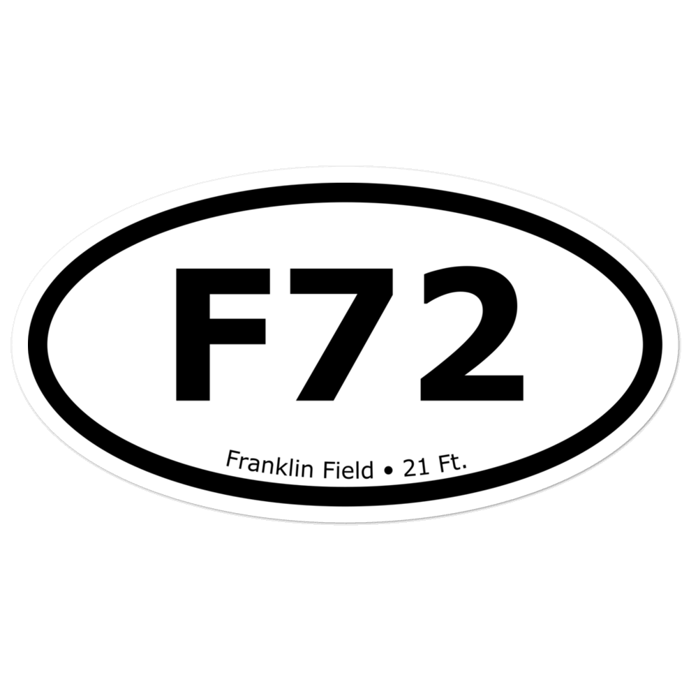 Franklin Field (KF72) Oval Sticker 