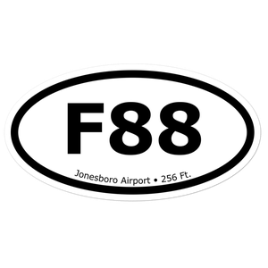 Jonesboro Airport (KF88) Oval Sticker