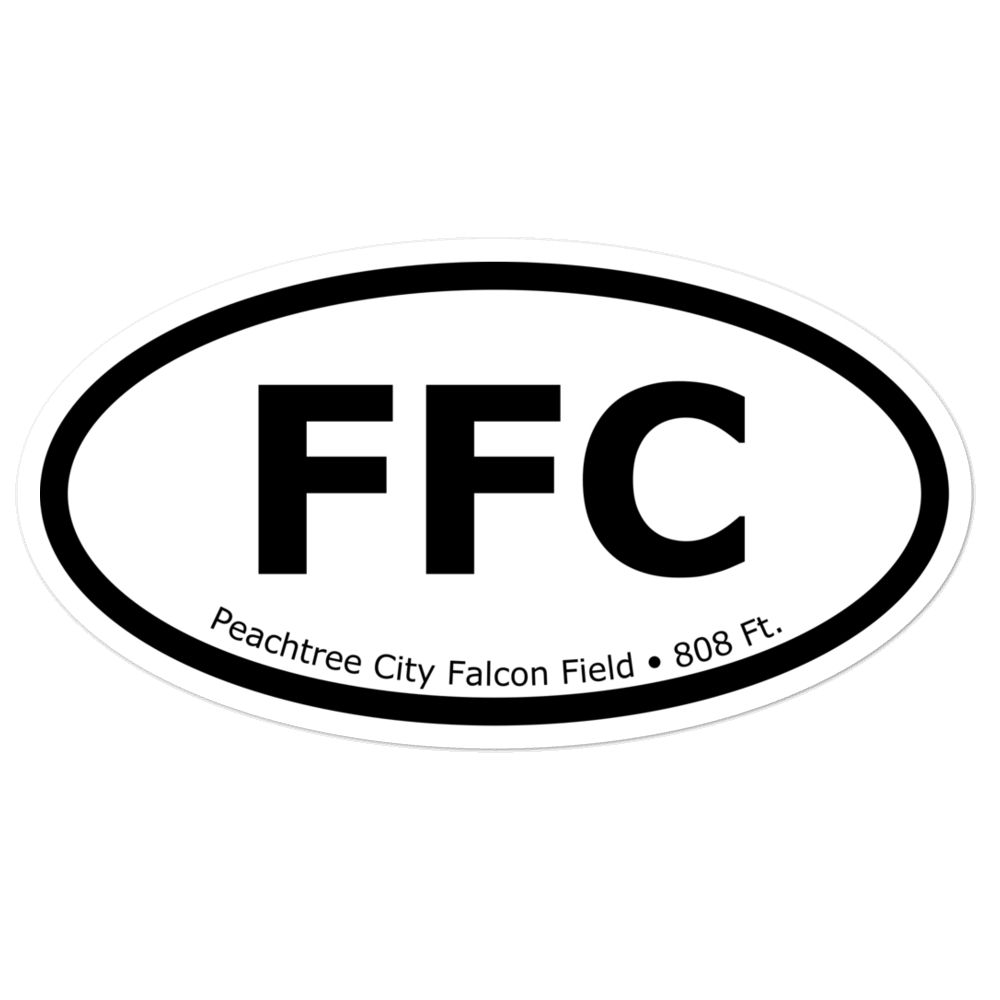 Peachtree City Falcon Field (KFFC) Oval Sticker 