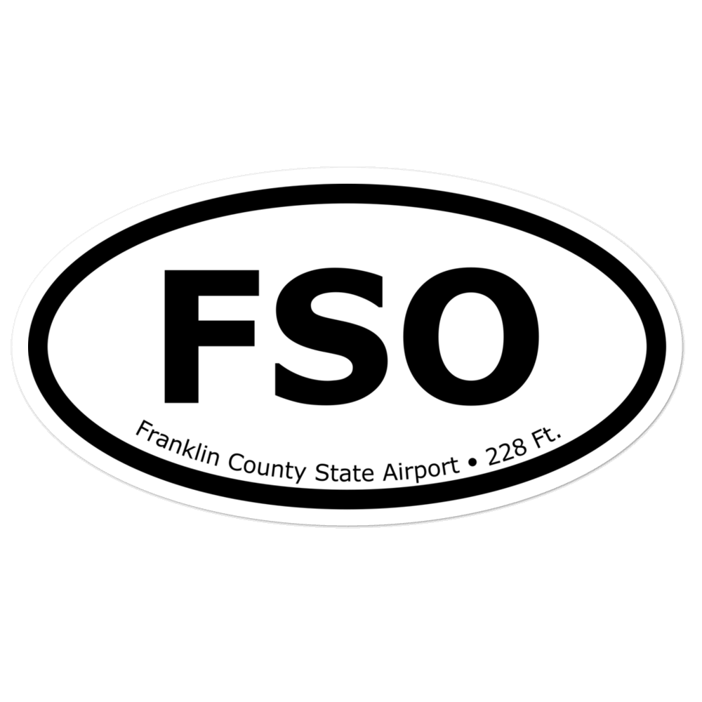 Franklin County State Airport (KFSO) Oval Sticker 