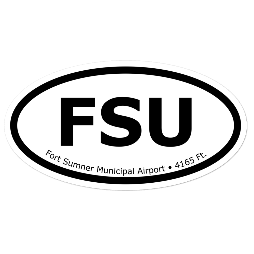 Fort Sumner Municipal Airport (KFSU) Oval Sticker 