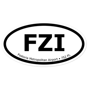 Fostoria Metropolitan Airport (KFZI) Oval Sticker