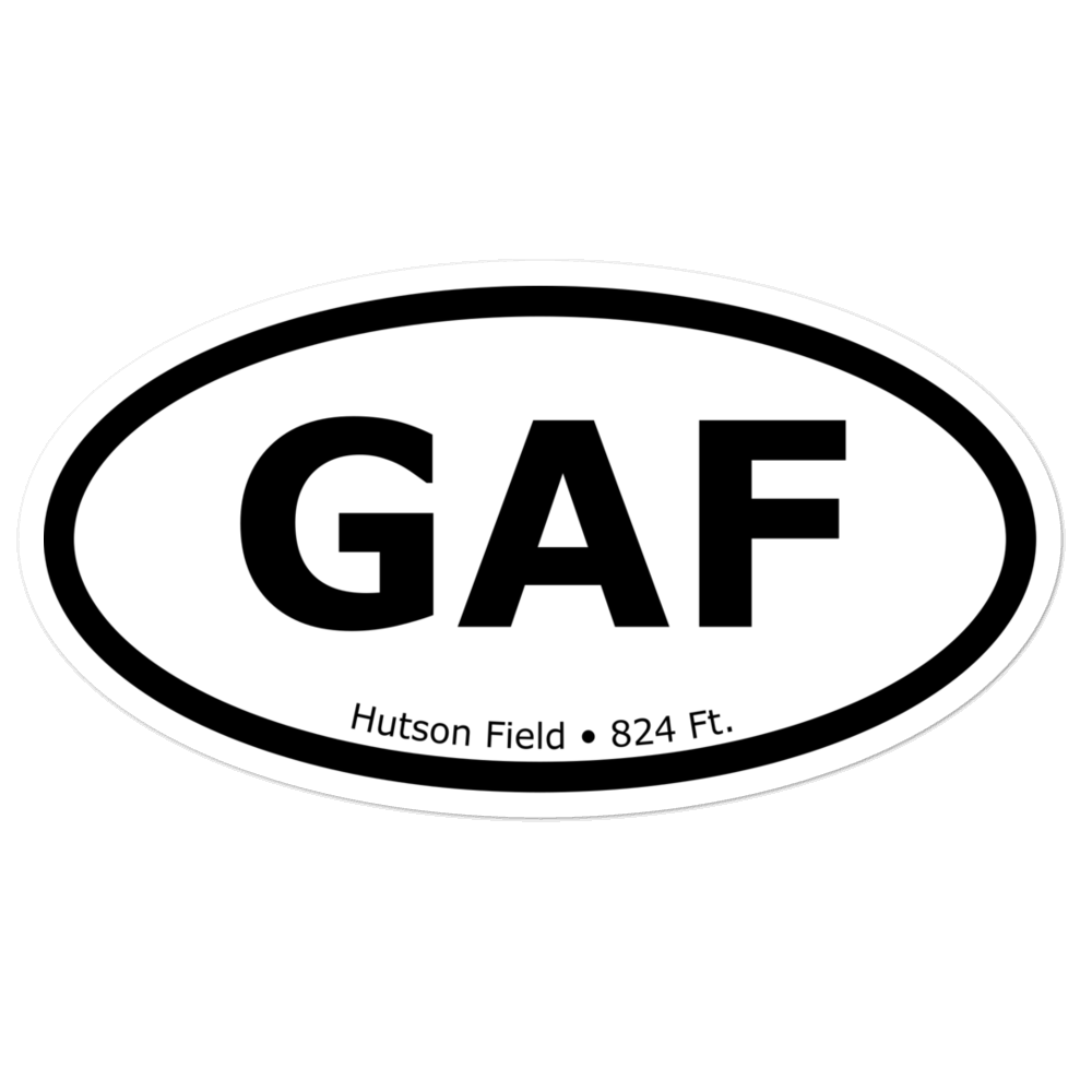 Hutson Field (KGAF) Oval Sticker 