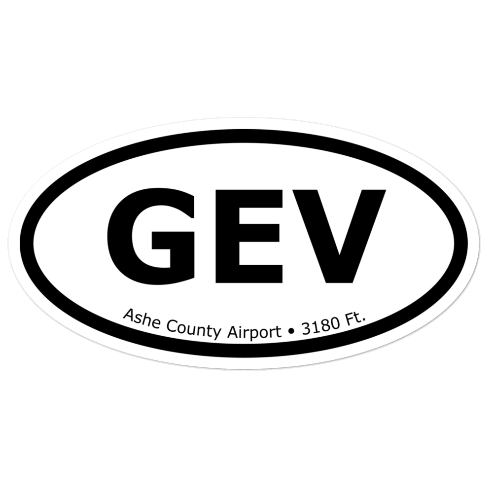 Ashe County Airport (KGEV) Oval Sticker 