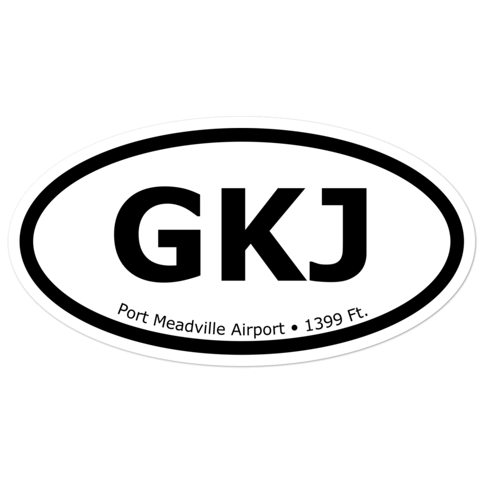 Port Meadville Airport (KGKJ) Oval Sticker 