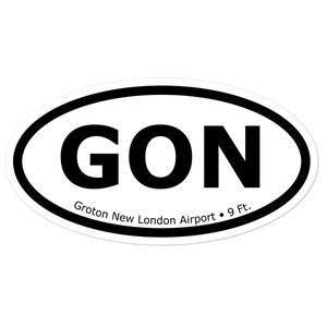 Groton New London Airport (KGON) Oval Sticker