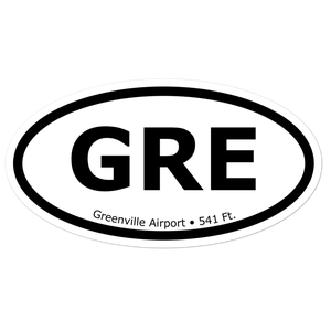 Greenville Airport (KGRE) Oval Sticker