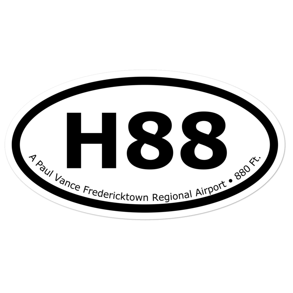 A Paul Vance Fredericktown Regional Airport (KH88) Oval Sticker 
