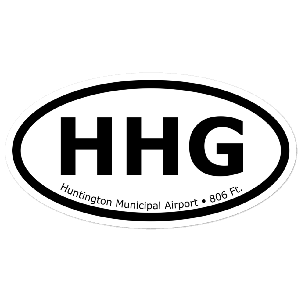 Huntington Municipal Airport (KHHG) Oval Sticker 