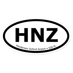 Henderson Oxford Airport (KHNZ) Oval Sticker