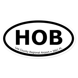 Lea County Regional Airport (KHOB) Oval Sticker
