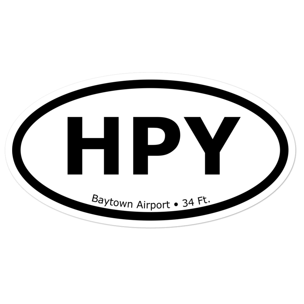 Baytown Airport (KHPY) Oval Sticker 
