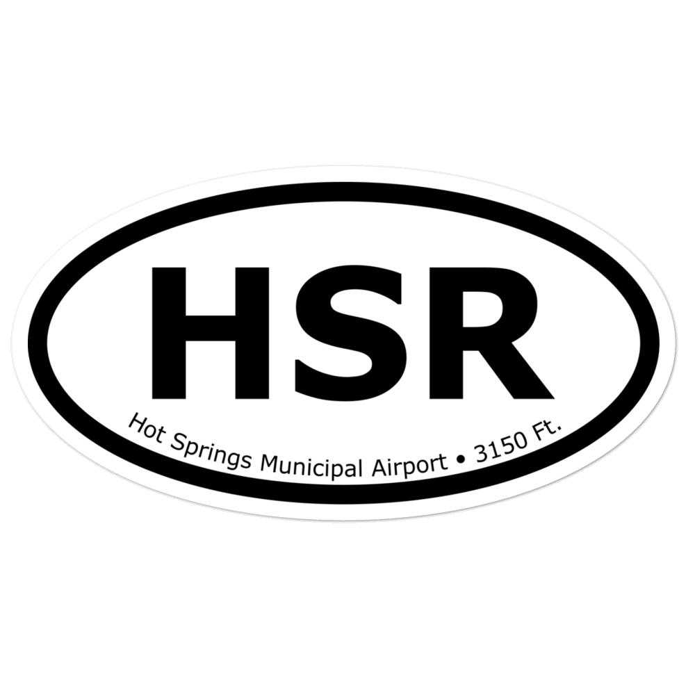 Hot Springs Municipal Airport (KHSR) Oval Sticker 