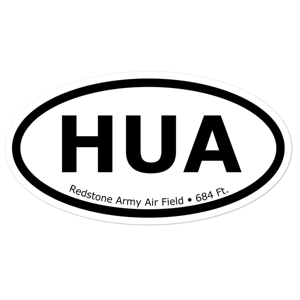 Redstone Army Air Field (KHUA) Oval Sticker 