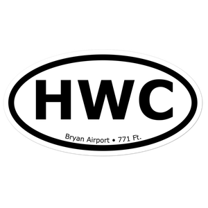 Bryan Airport (KHWC) Oval Sticker