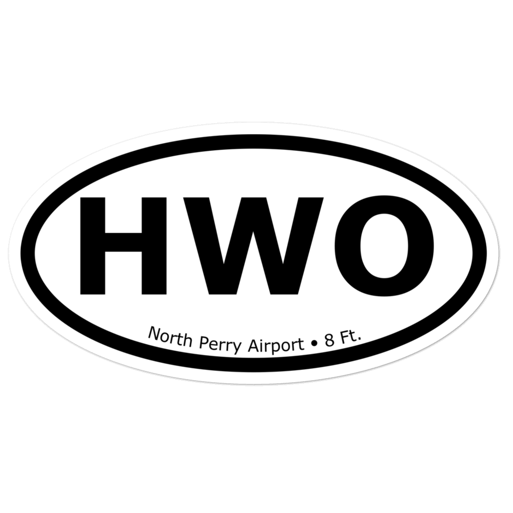 North Perry Airport (KHWO) Oval Sticker 