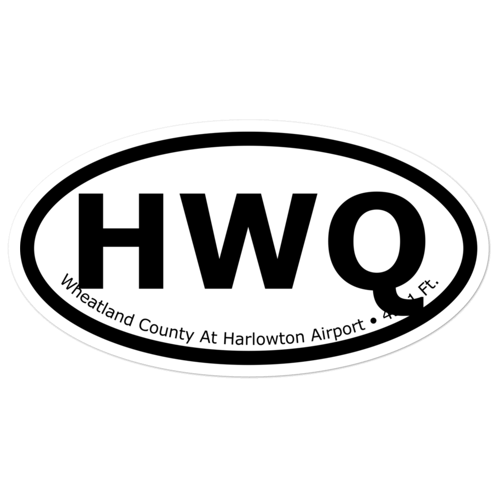 Wheatland County At Harlowton Airport (KHWQ) Oval Sticker 