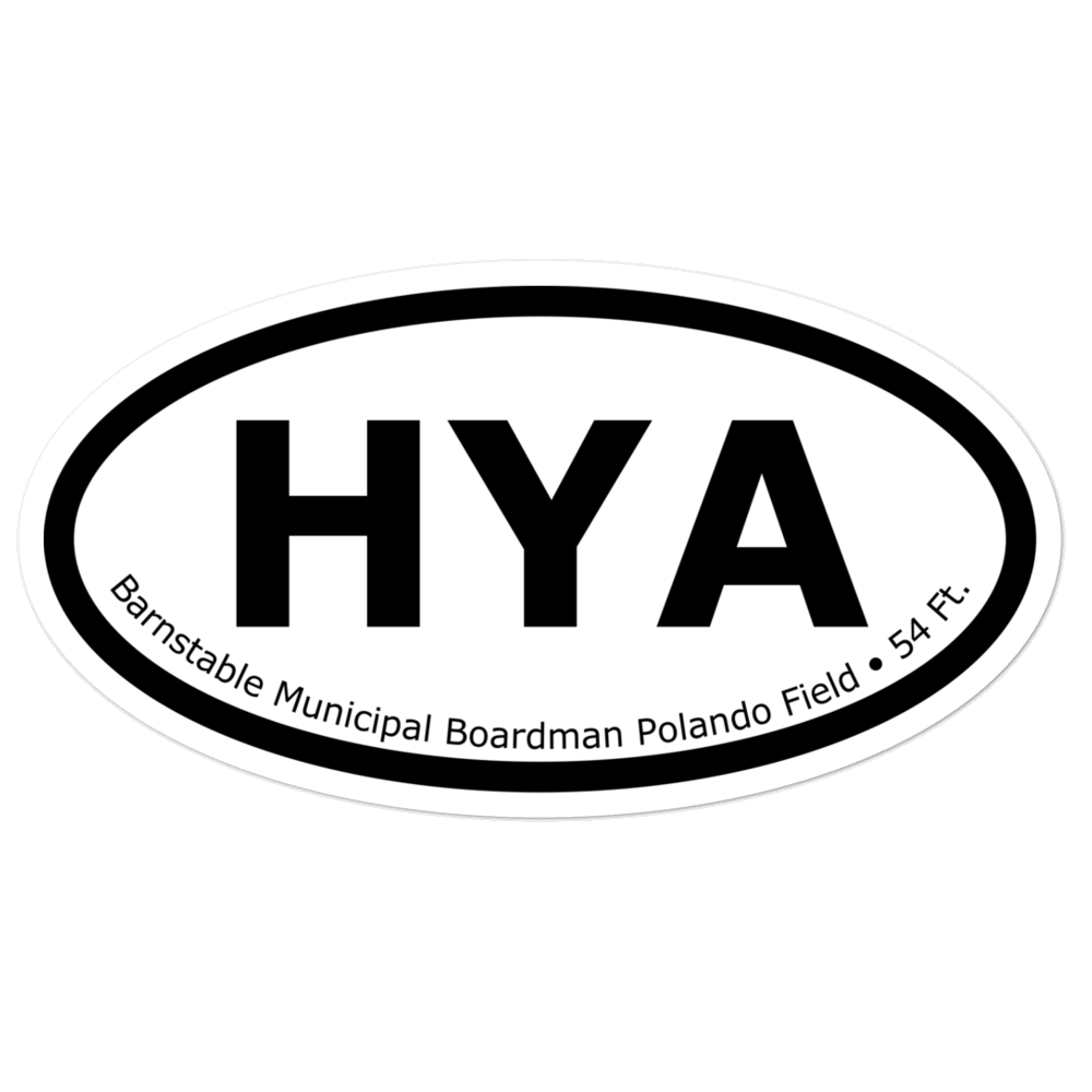 Barnstable Municipal Boardman Polando Field (KHYA) Oval Sticker 