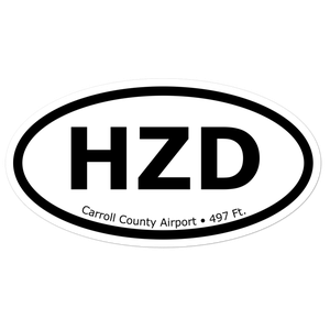 Carroll County Airport (KHZD) Oval Sticker