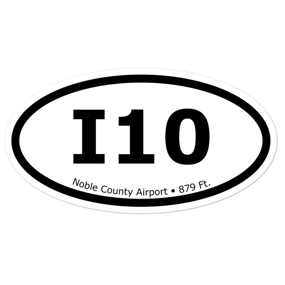 Noble County Airport (KI10) Oval Sticker 