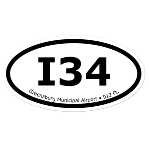 Greensburg Municipal Airport (KI34) Oval Sticker