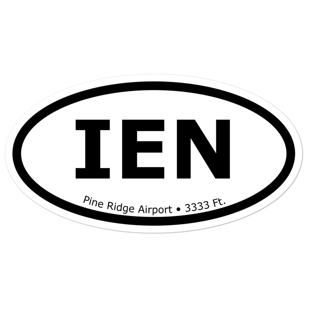 Pine Ridge Airport (KIEN) Oval Sticker 