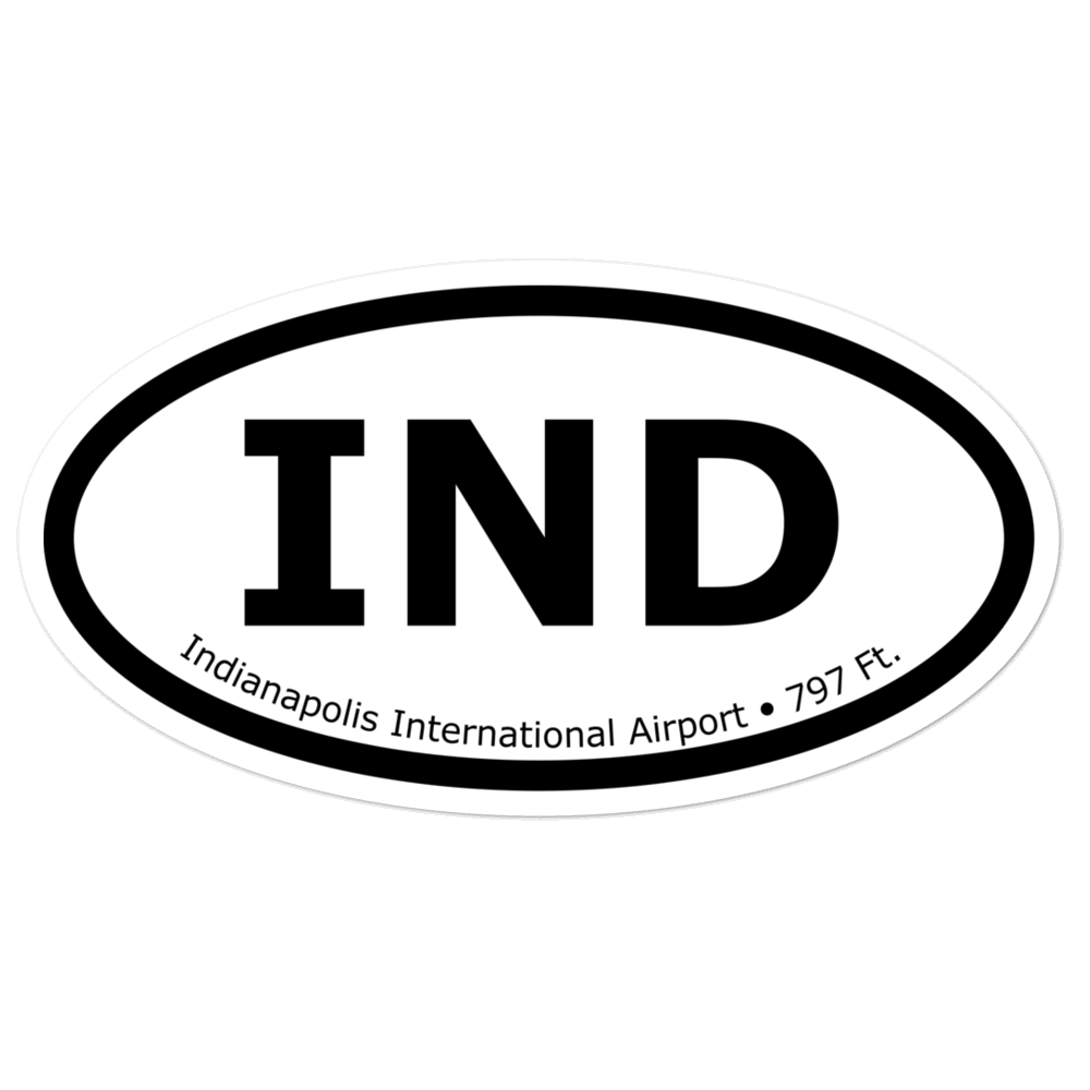 Indianapolis International Airport (KIND) Oval Sticker 