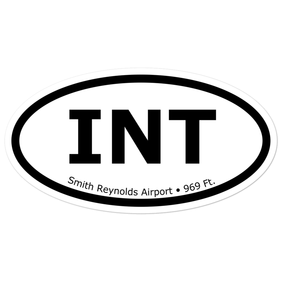Smith Reynolds Airport (KINT) Oval Sticker 