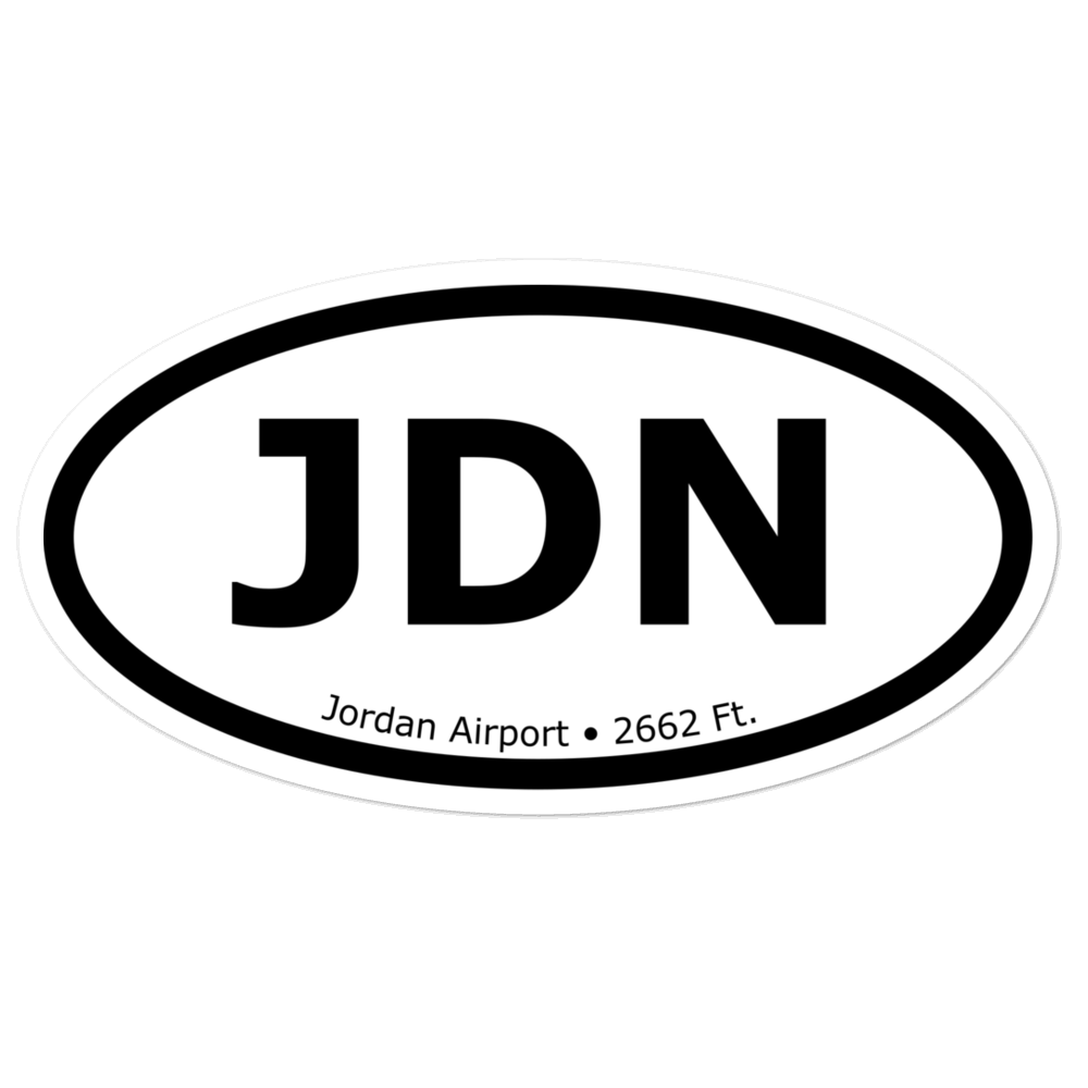 Jordan Airport (KJDN) Oval Sticker 