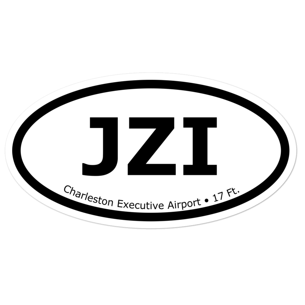 Charleston Executive Airport (KJZI) Oval Sticker 