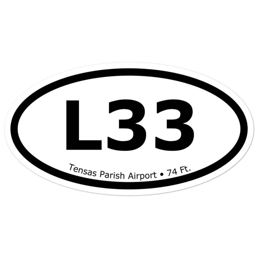 Tensas Parish Airport (KL33) Oval Sticker 