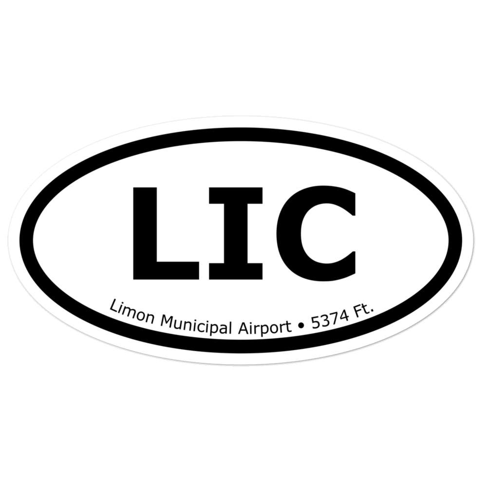 Limon Municipal Airport (KLIC) Oval Sticker 