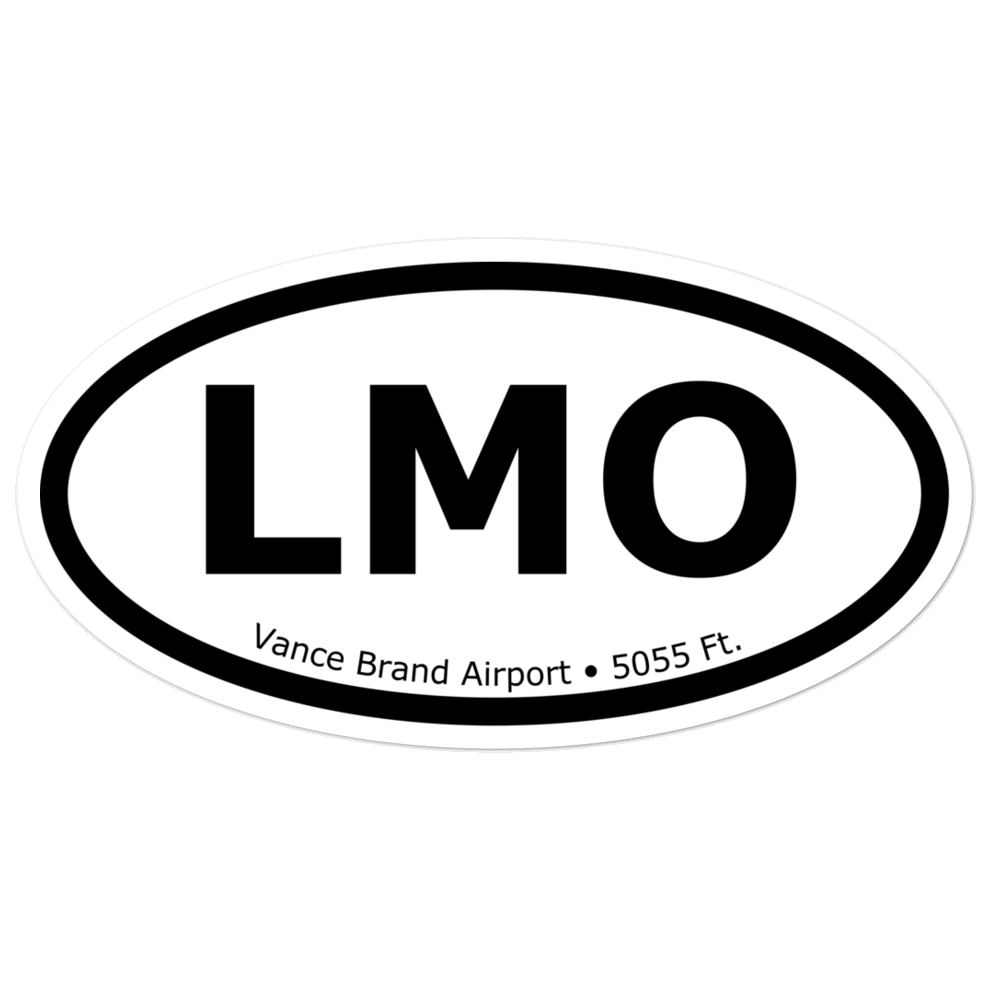 Vance Brand Airport (KLMO) Oval Sticker 