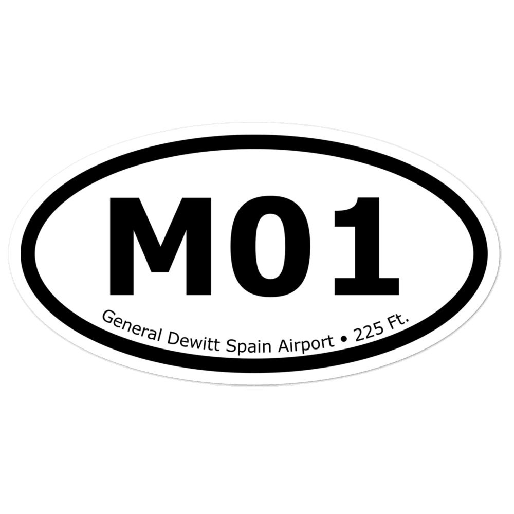 General Dewitt Spain Airport (KM01) Oval Sticker 