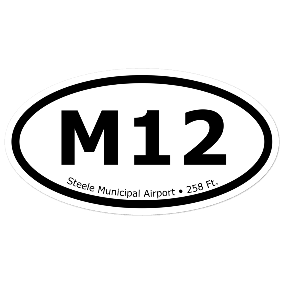 Steele Municipal Airport (KM12) Oval Sticker 