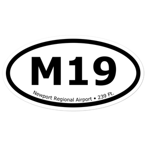 Newport Regional Airport (KM19) Oval Sticker