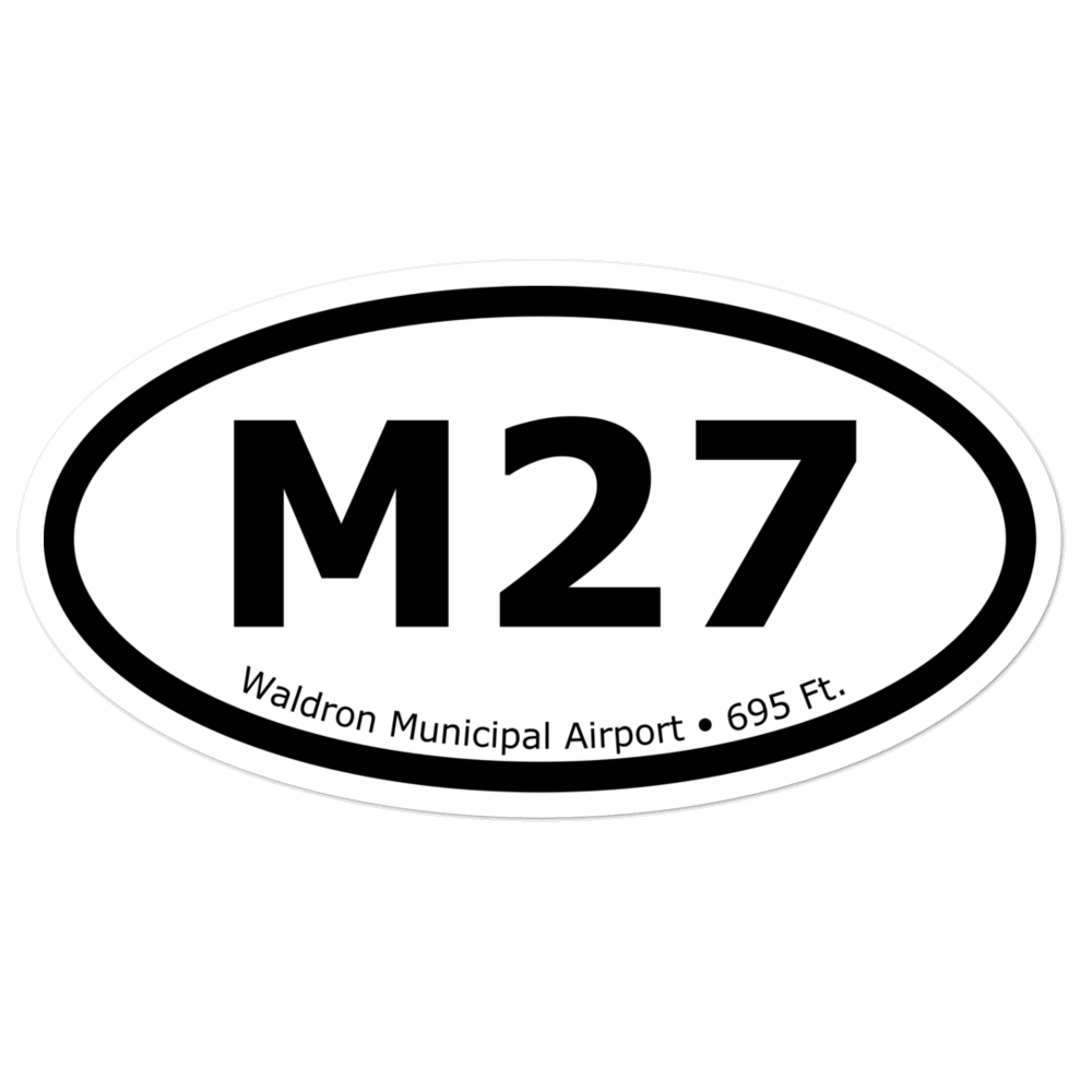 Waldron Municipal Airport (KM27) Oval Sticker 