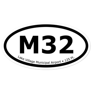 Lake Village Municipal Airport (KM32) Oval Sticker