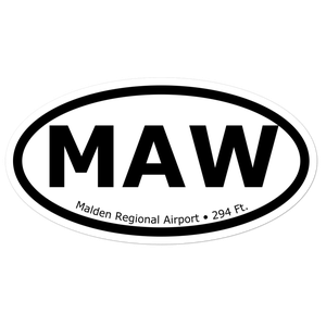 Malden Regional Airport (KMAW) Oval Sticker