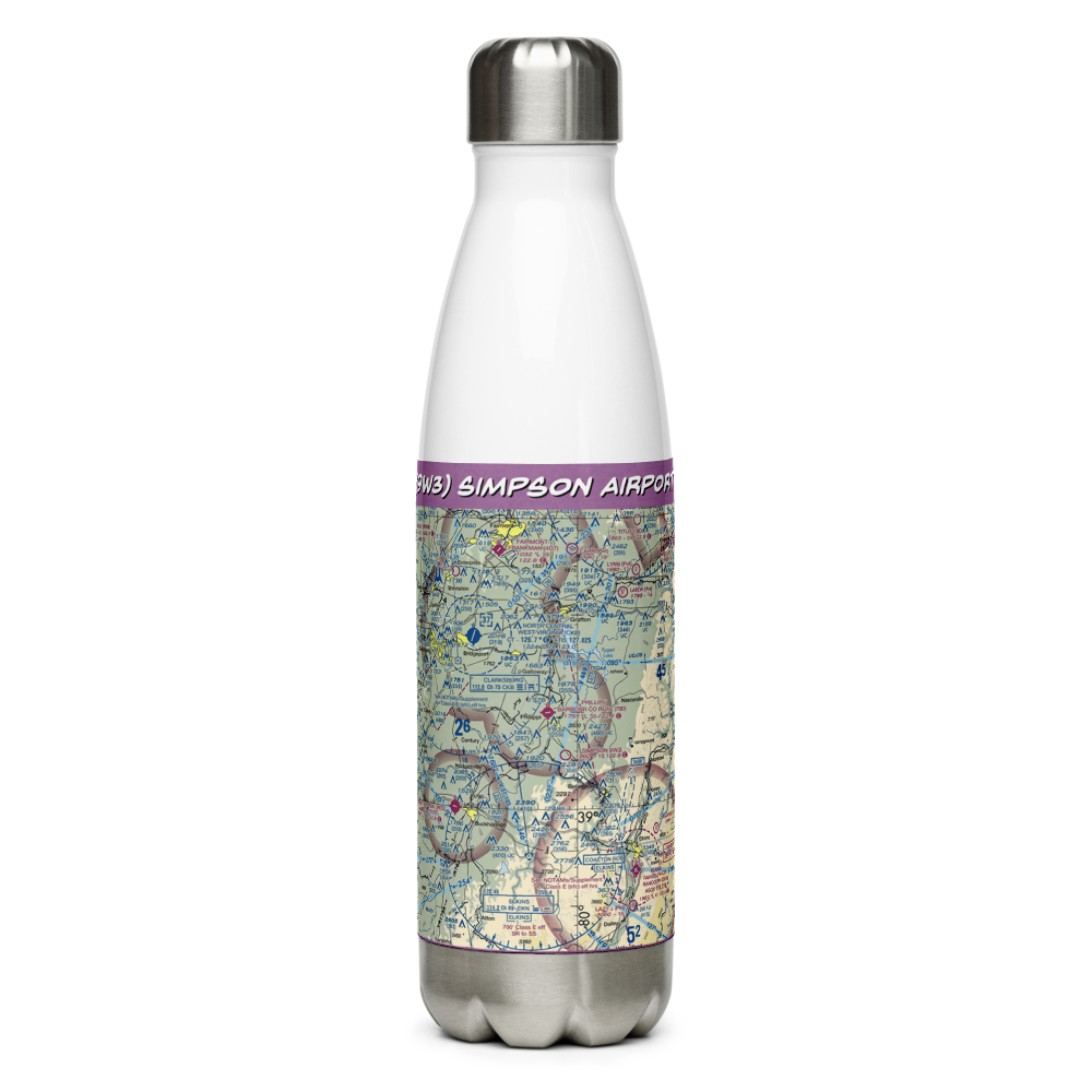 Simpson Airport (9W3) VFR Sectional Water Bottle 