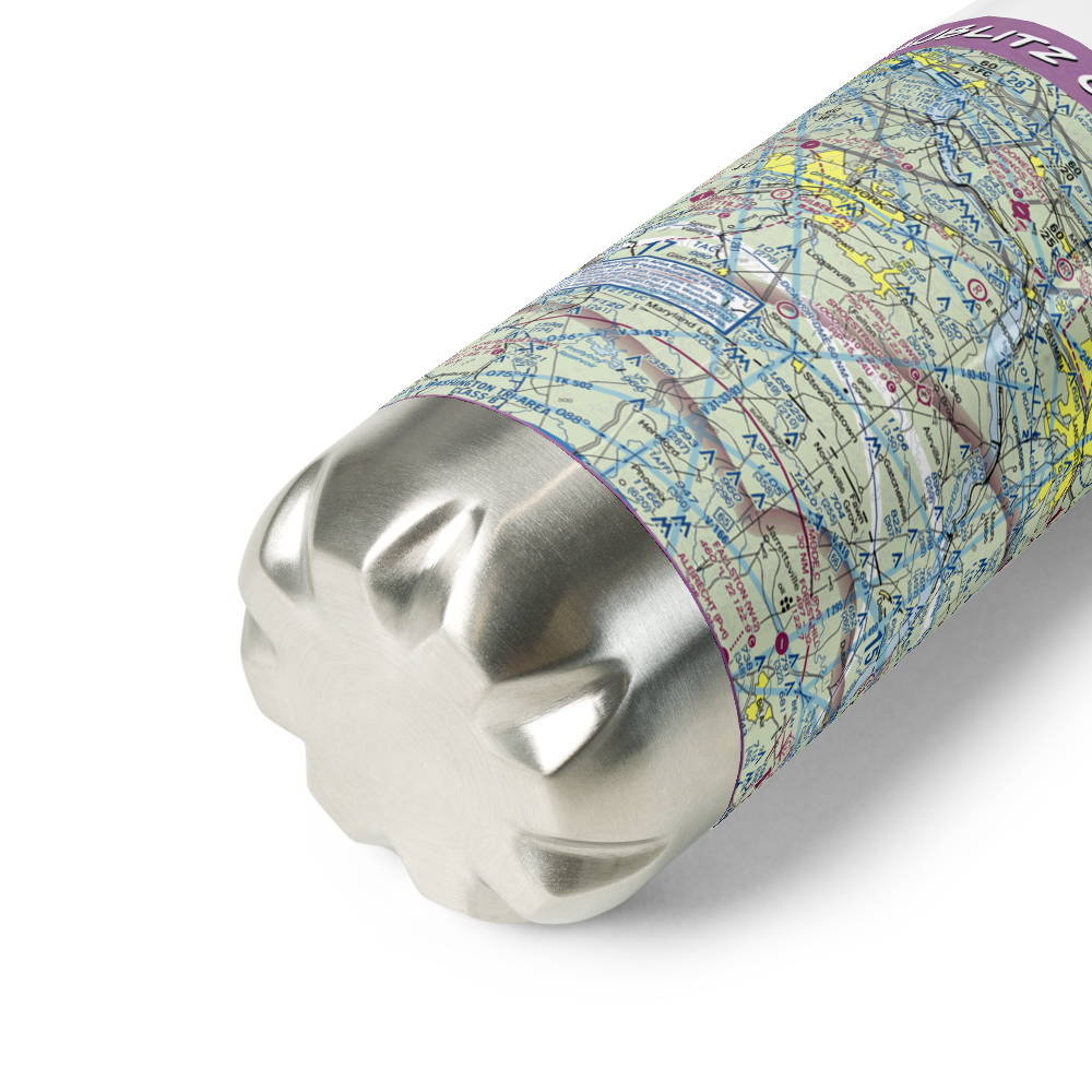 Baublitz Commercial Airport (9W8) VFR Sectional Water Bottle 